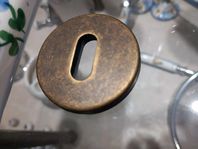 Maniglie (COPPIA di due mezze) porte interne Porcellana bronzo anticato